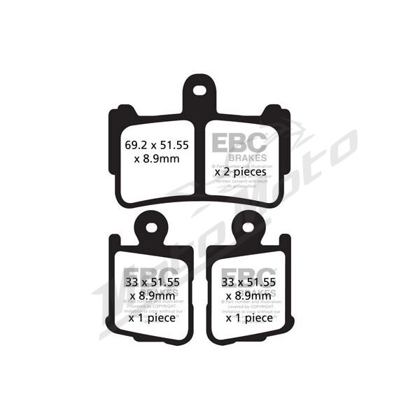 EBC FA-HH Series Sindered Brake Pads HONDA VFR 1200 11-16