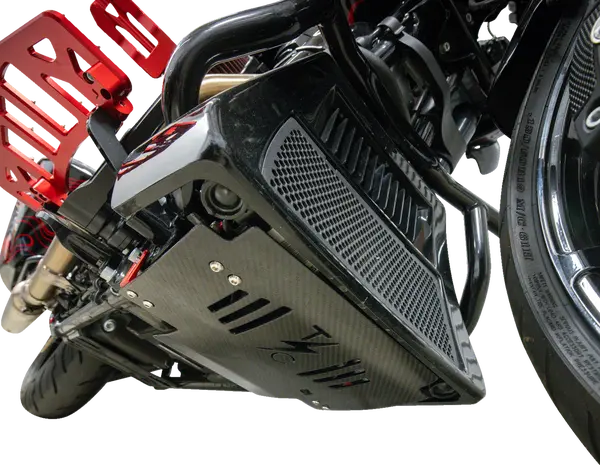 THRASHIN SUPPLY CO. Skid Plate Carbon Red Harley Davidson FLHX / FLTRX 1923cc 24-25
