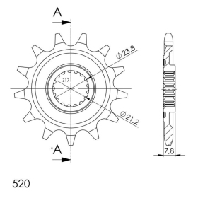 Supersprox Front Sprocket HO CRF250R 2018 Z13