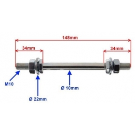 Priekinio rato ašis 148x10mm