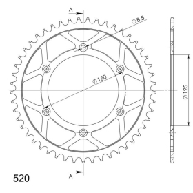 Supersprox Steel Rear sprocket KTM/Husqv./Husab. Black 49