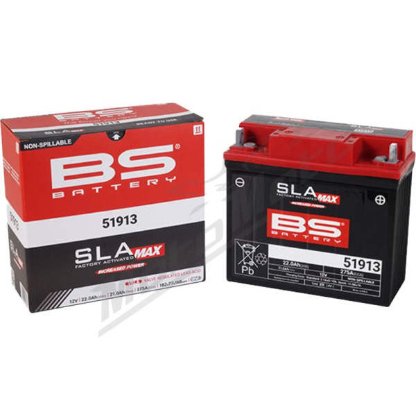 BS BATTERY SLA MAX Factory- Activated AGM Maintenance-Free Battery BS51913 12V 22Ah