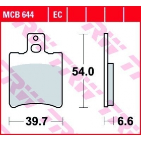 BRAKE PADS TRW MCB644 STANDARD