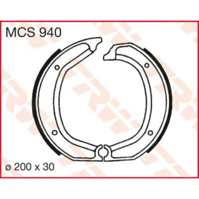 TRW Brake Shoes BMW R 45-100 55-80