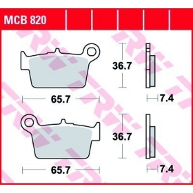 STABDŽIŲ TRINKELĖS TRW MCB820 STANDARD