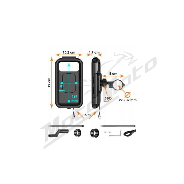 Telefono laikiklis 4RIDE Phone Holder 167 x 81 x 10 mm