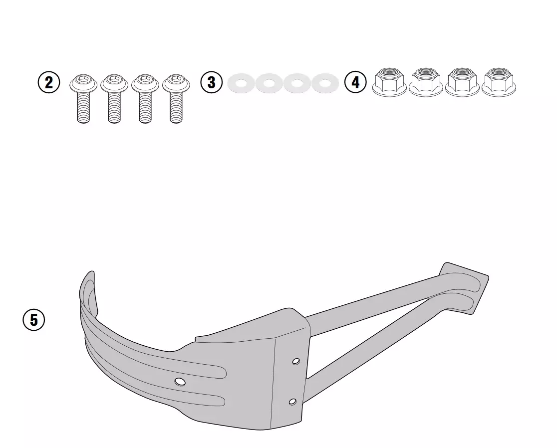 KAPPA Fender mount Suzuki DL 1000-1050 V-Strom 17-25