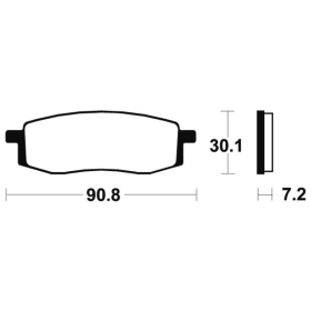 TECNIUM MX/ATV Sintered Metal Brake pads MO80 Yamaha IT / TT / YZ 125-600cc 85-92