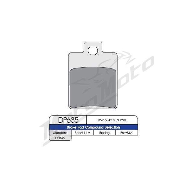 DP BRAKES Standard Sintered Metal Brake Pads Gilera / Malaguti / Peugeot / Piaggio / Vespa 50-500cc 96-20