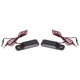 Universal turn signals LED screw-on black 2pcs