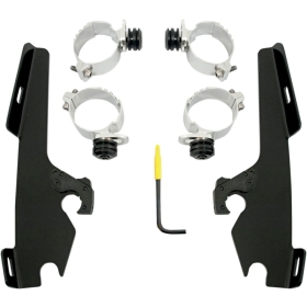MEMPHIS SHADES HD Fats/Slim Windshield  Trigger-Lock Complete Mount Kit Harley Davidson / Yamaha 1584-1900 06-17