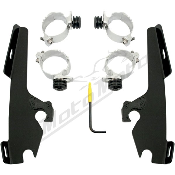 MEMPHIS SHADES HD Fats/Slim Windshield  Trigger-Lock Complete Mount Kit Harley Davidson / Yamaha 1584-1900 06-17