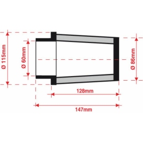 BMC Universalus oro filtras kūginis Ø60 mm FBSS60-128