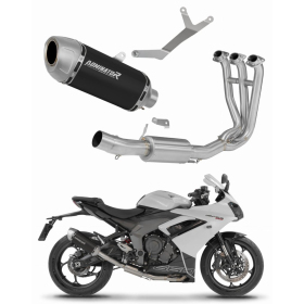 Dominator Full Exhaust System S6 BLACK + dB killer Triumph Daytona 660 2024->