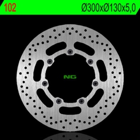 NG BRAKES 102 fiksuotas stabdžių diskas KAWASAKI EN / VN 500-1600 94-03