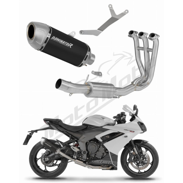 Dominator pilna išmetimo sistema S6 BLACK + dB killer Triumph Daytona 660 2024->