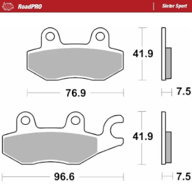 MOTO-MASTER Sinter Sport Front Brake Pads Kawasaki Eliminator / EX / Ninja / Z / ZX-4 400-500 18-26