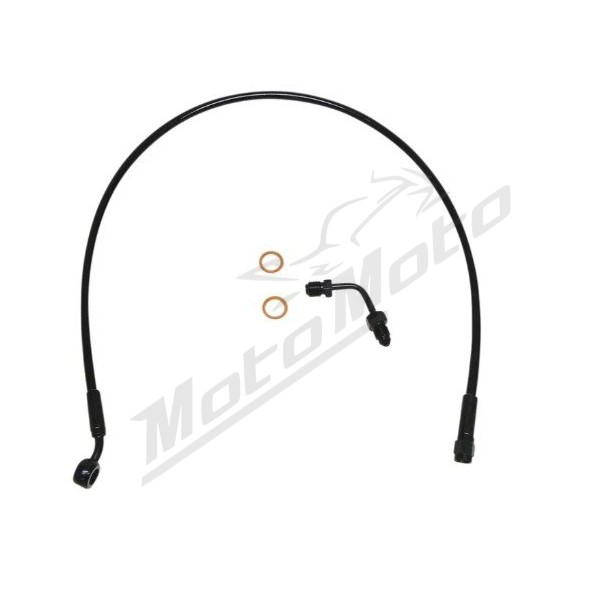 MAGNUM SHIELDING XR Upper Brake Line with Adapter Black Harley Davidson FXFB / FXFBS / FXFLRS 1750/1868 18-23 81.5cm