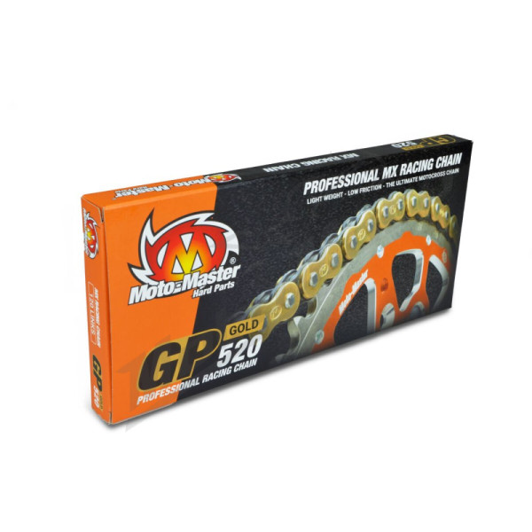 MOTO-MASTER 520 GP Chain Gold 120 Links Honda / Husqvarna / Kawasaki 125-610 80-26