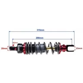 Rear adjustable shock absorber MINARELLI/ PEUGEOT/ MORINI 315mm Ø10 M8