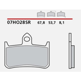 Brembo Carbon-Ceramic stabdžių trinkelės priekinės Derbi / Honda 50-1300 87-07