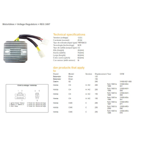 DZE Voltage Regulator 12V 25A Honda CA / CMX 125-250cc 95-00