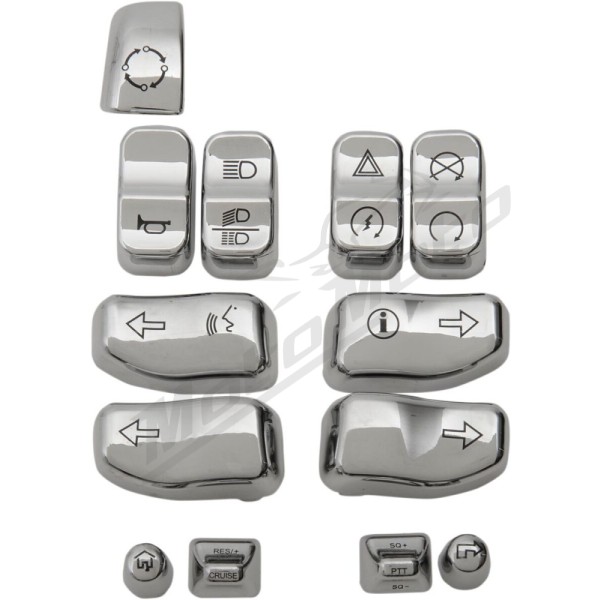 DRAG SPECIALTIES Switch Cap Kit Harley Davidson FLHR / FLHRC / FLHRXS / FLHT / FLHTCU / FLHTCUL 1690-1923cc 14-24