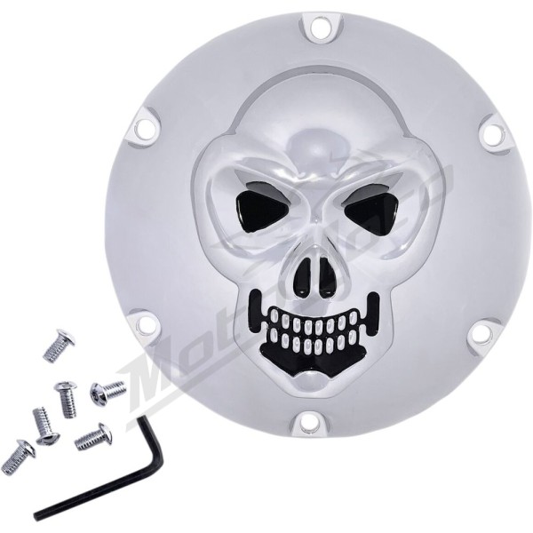 DRAG SPECIALTIES Chrome 3-D Skull Derby Cover Harley Davidson XL / XR 883-1200cc 04-22