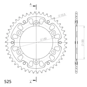 Supersprox Stealth Rear sprocket Gold 46t