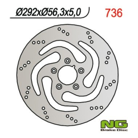 NG BRAKES Front Fixed Brake Disc 292mm Harley Davidson Sportster / Dyna / Softail 883-1340cc 84-99