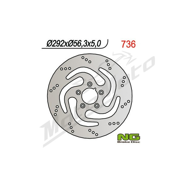 NG BRAKES Front Fixed Brake Disc 292mm Harley Davidson Sportster / Dyna / Softail 883-1340cc 84-99