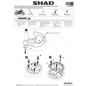 Fitting plate for tank bags CLICK system SHAD BENELLI BN / TRK / LEONCINO 125-800cc 2017-2023