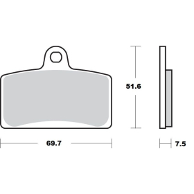MOTO-MASTER Ceramic Front Brake Pads Aprilia / Beta / Derbi / Rieju 50-125 05-24 