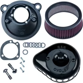 S&S CYCLE Mini Teardrop Stealth Air Cleaner Kit Harley Davidson XL 883-1200cc 07-22