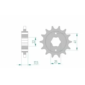 AFAM plieninė priekinė žvaigždutė 20513 - 525 HONDA XBR 500/500S 1985-1988
