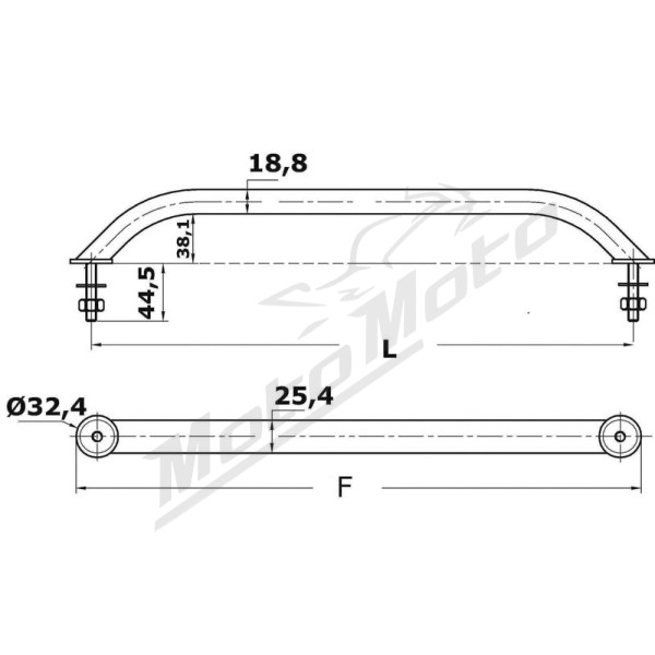 Osculati S.S handrail 450mm