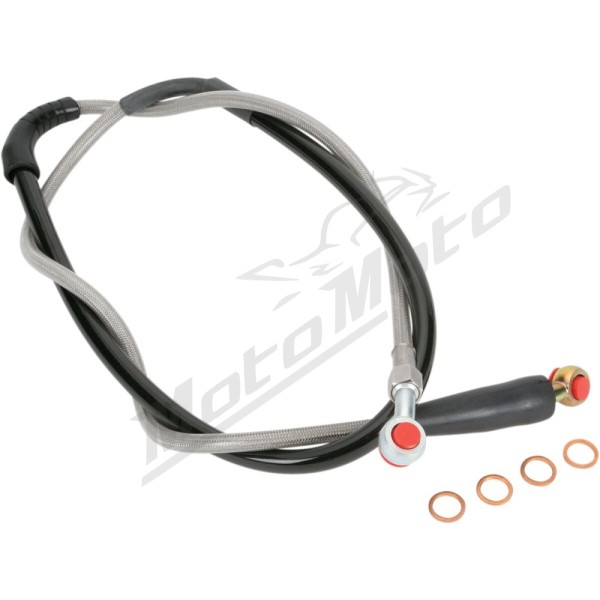 MOOSE OFFROAD Front Stainless Steel Braided Brake Line Honda CR R / CRF R 125-500cc 95-08