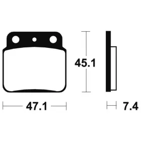 TECNIUM MX/ATV Sintered Metal Brake pads MO149 Suzuki / Hyosunh / Arctic Cat / Kawasaki 250/500 87-18