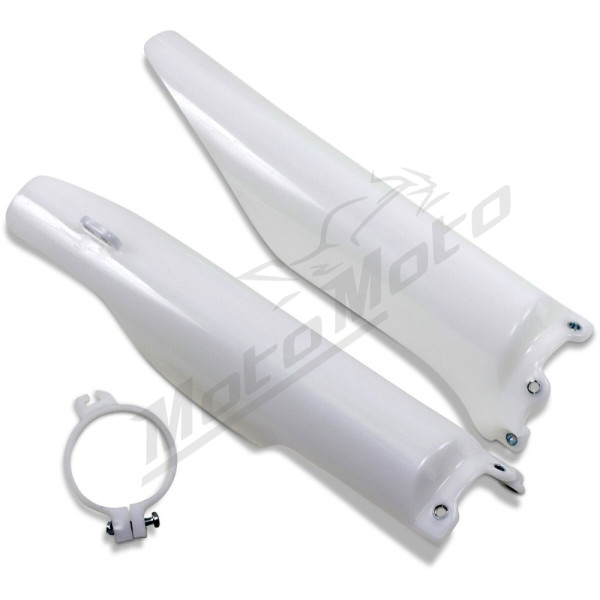 UFO White Fork Tube Protectors Kawasaki KX / KXF 125-250cc 04-22