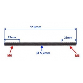 Stud M6 (length 110mm) 1pc