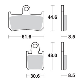 SBS KH442/4 Brake Pads YAMAHA YZF R1 1000 07-14