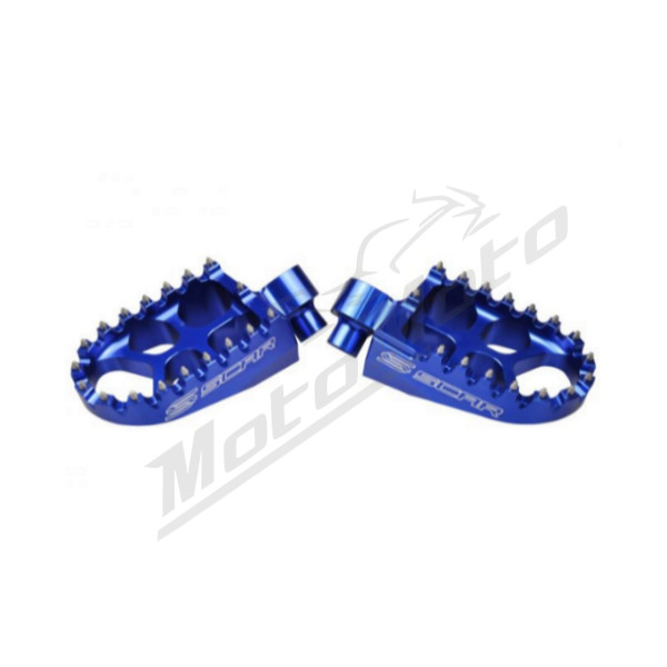 Scar racing footrests pegs aluminum Kawasaki / Honda 250-450cc 04-17 Blue