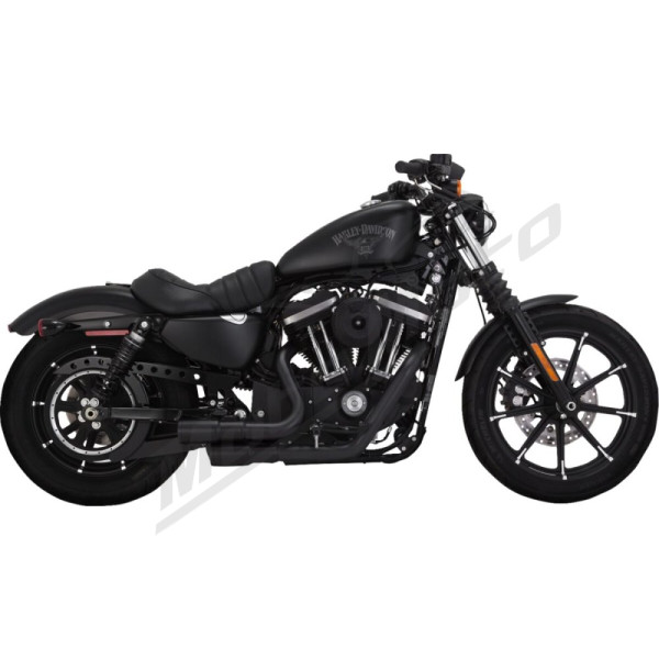 VANCE & HINES 2-into-2 Mini Grenades Exhaust System Black Harley Davidson XL 883-1200cc 14-22