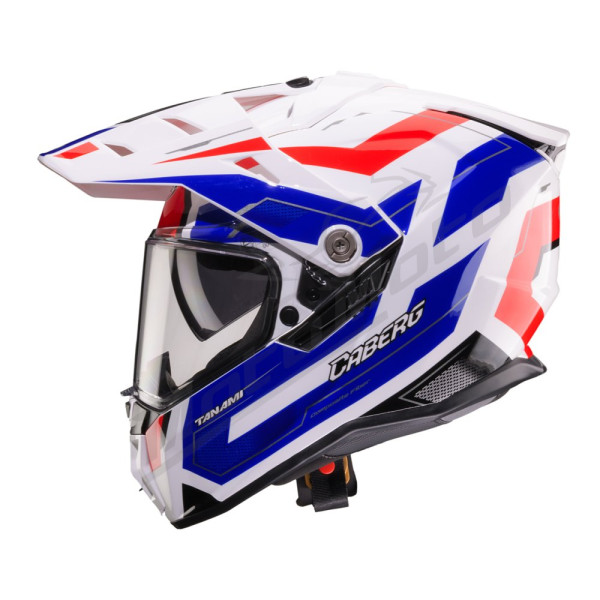 Krosinis šalmas Caberg Duosport Tanami Ranger Balta/Raudona/Mėlyna