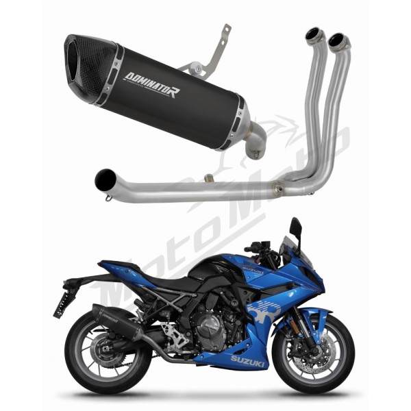 Suzuki GSX-8R / 8S 2023-2025 Dominator Full Exhaust System HP6 BLACK + dB killer