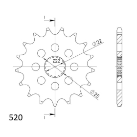 Supersprox Front sprocket 394.15 15t