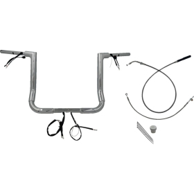 FAT BAGGERS INC. 1-1/2" EZ Install Flat Top Batwing Handlebar Kit Chrome 38mm 91,5cm (30,5cm)