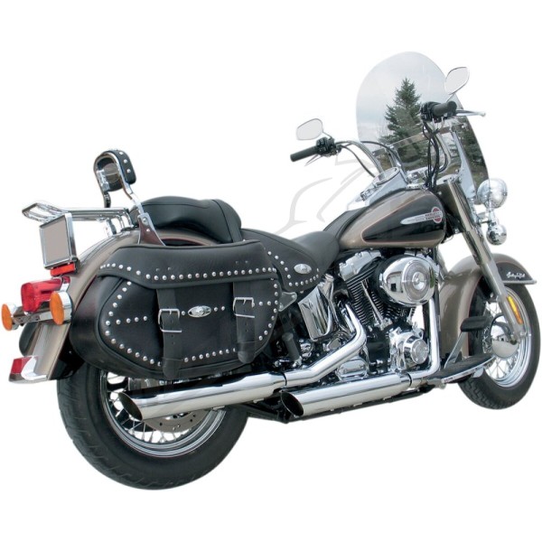 KHROME WERKS 3" HP-Plus® Slip-On Mufflers Harley Davidson FLSTC / FXCW / FXCWC / FXSB / FXST / FXSTB / FXSTC 1584-1800 07-17