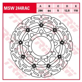 TRW Front Brake Disc Wave HONDA CBR 600F 01-07