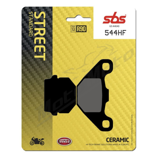 SBS HF Street 544HF Ceramic Organic Brake Pads Aprilia / Can Am / Cectek / CPI / Derbi / Kawasaki / Polaris / Suzuki / Yamaha 50-500cc 81-22
